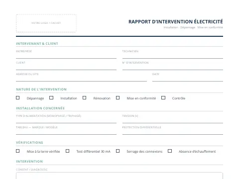 Aperçu du modèle Électricité